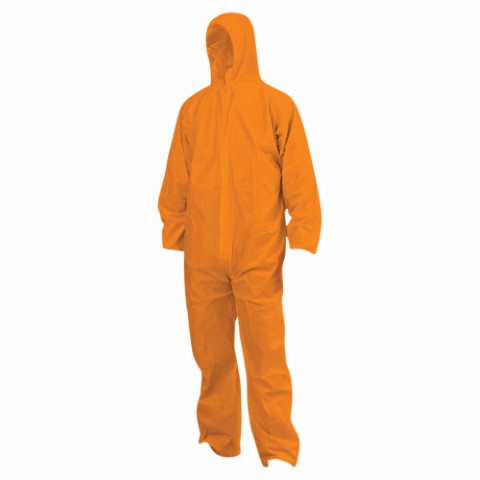 PRO DISPOSABLE SMS COVERALLS ORANGE 3XL